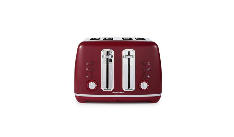 Morphy Richards 242051 Accents 4 Slice Toaster - Rhubarb