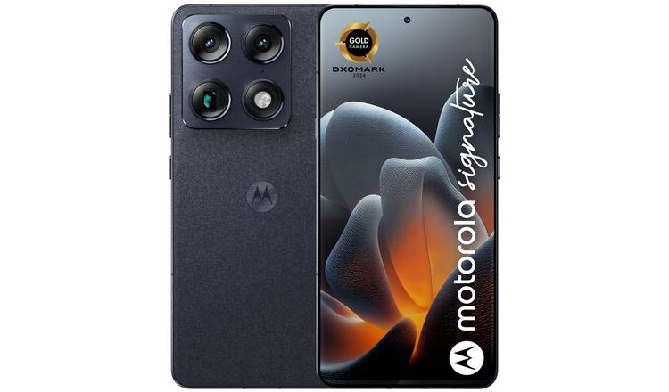 SIM Free Motorola Signature 5G 512GB AI Mobile Phone Carbon