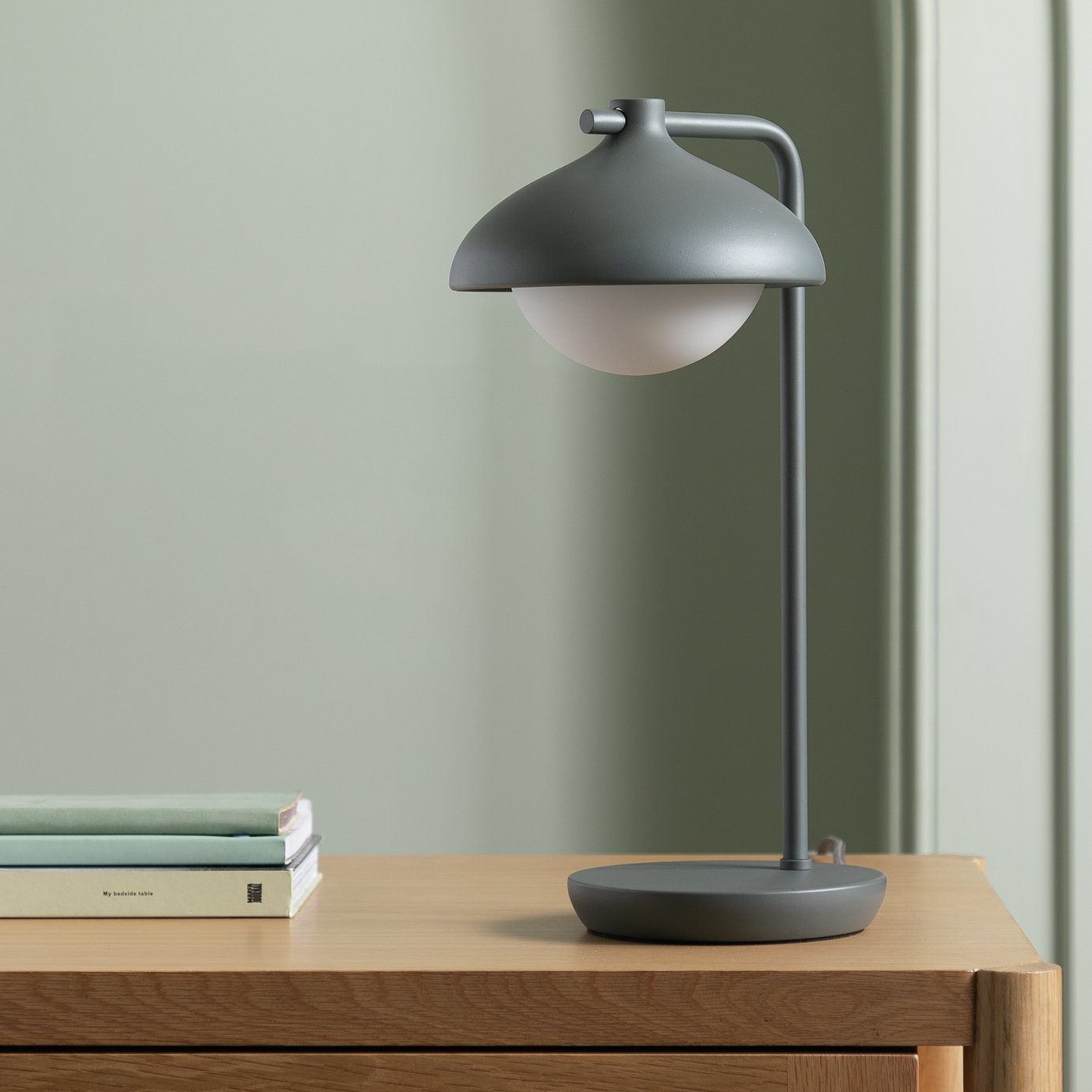 Habitat Acorn Metal Desk Lamp - Dark Grey