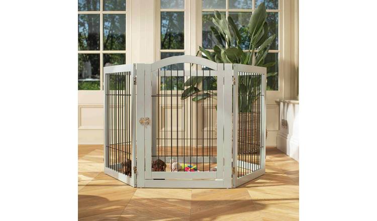 Lords & Labradors Wooden Puppy Play Pen Black - 80cm