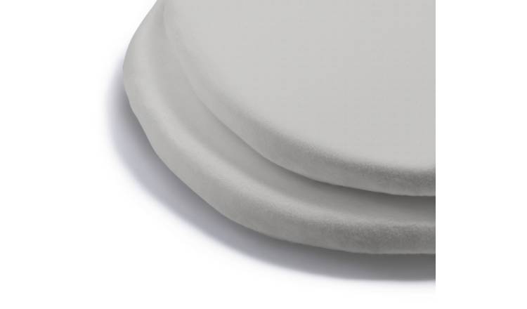 Home Nursery Cotton Jersey 2 Pack Grey Fitted Sheets - Single