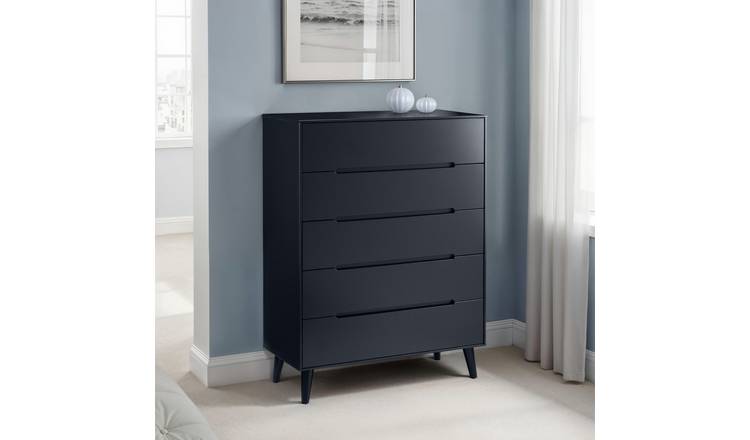 Julian Bowen Alicia 5 Drawer Chest - Anthracite