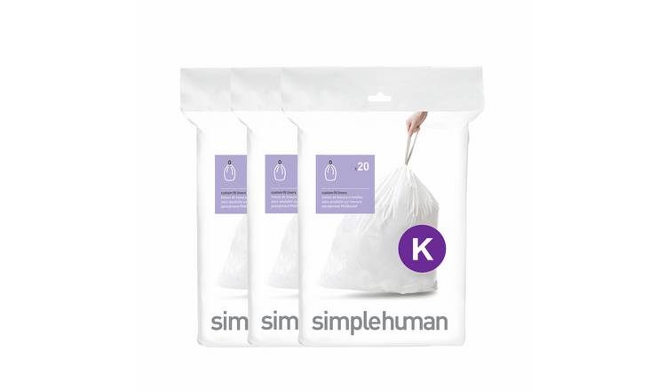 Simplehuman 45L Code K Bin Liners - Pack of 60