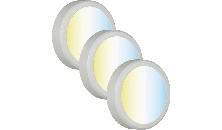Luceco Rechargeable LED Undercabinet Pack of 3 Spotlight - White