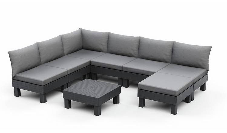 Keter Elements 7 Seater Modular Resin Lounge Set - Grey