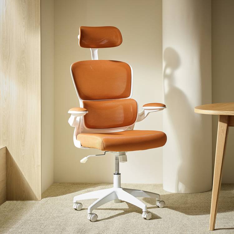 Habitat Oxley Mesh Plastic Chair - Orange 0