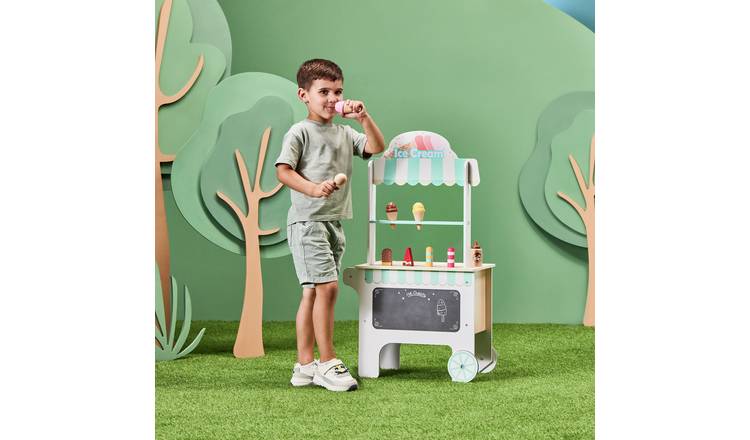 Chad Valley Wooden Ice Cream Stand Toy Set