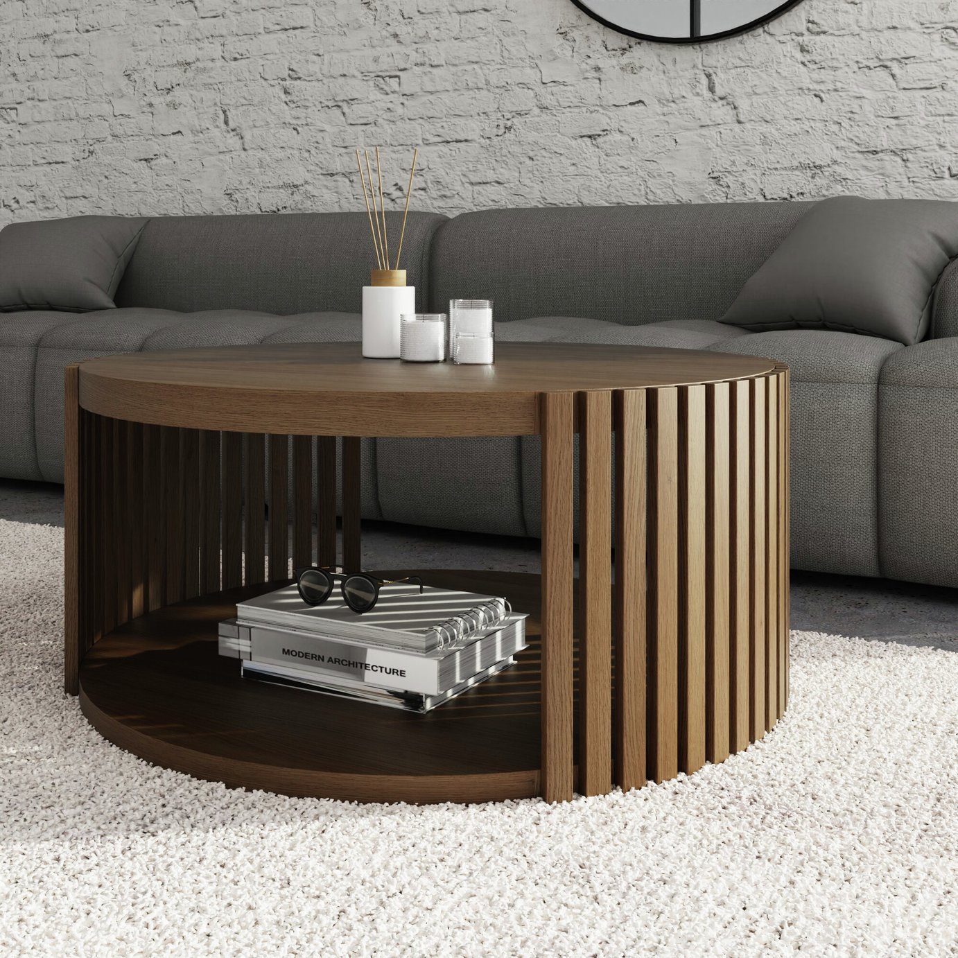 Buy GFW Zadie Round Coffee Table – Walnut | Nest of tables | Argos