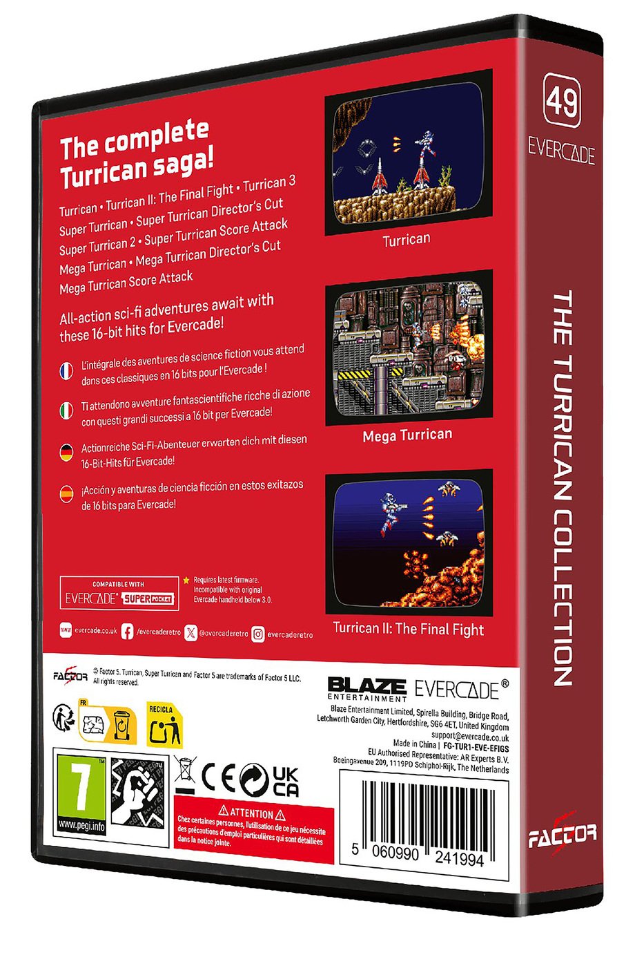 Buy Evercade THE TURRICAN COLLECTION Multi-Game Cartridge | Retro