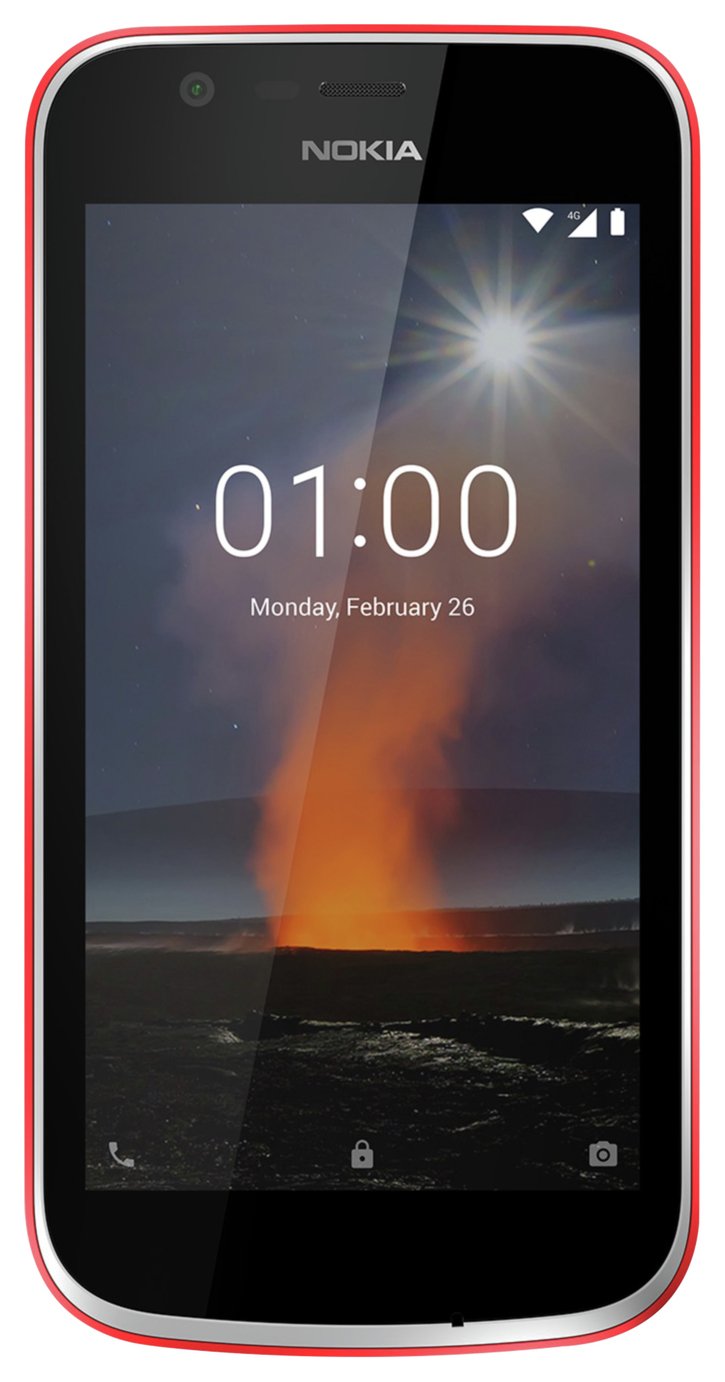 Sim Free Nokia 1 Mobile Phone - Warm Red