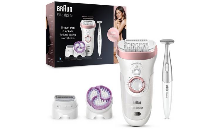 Silk-épil 9 SensoSmart™ 9/700 Wet & Dry epilator with 2 extras incl.  massage cap