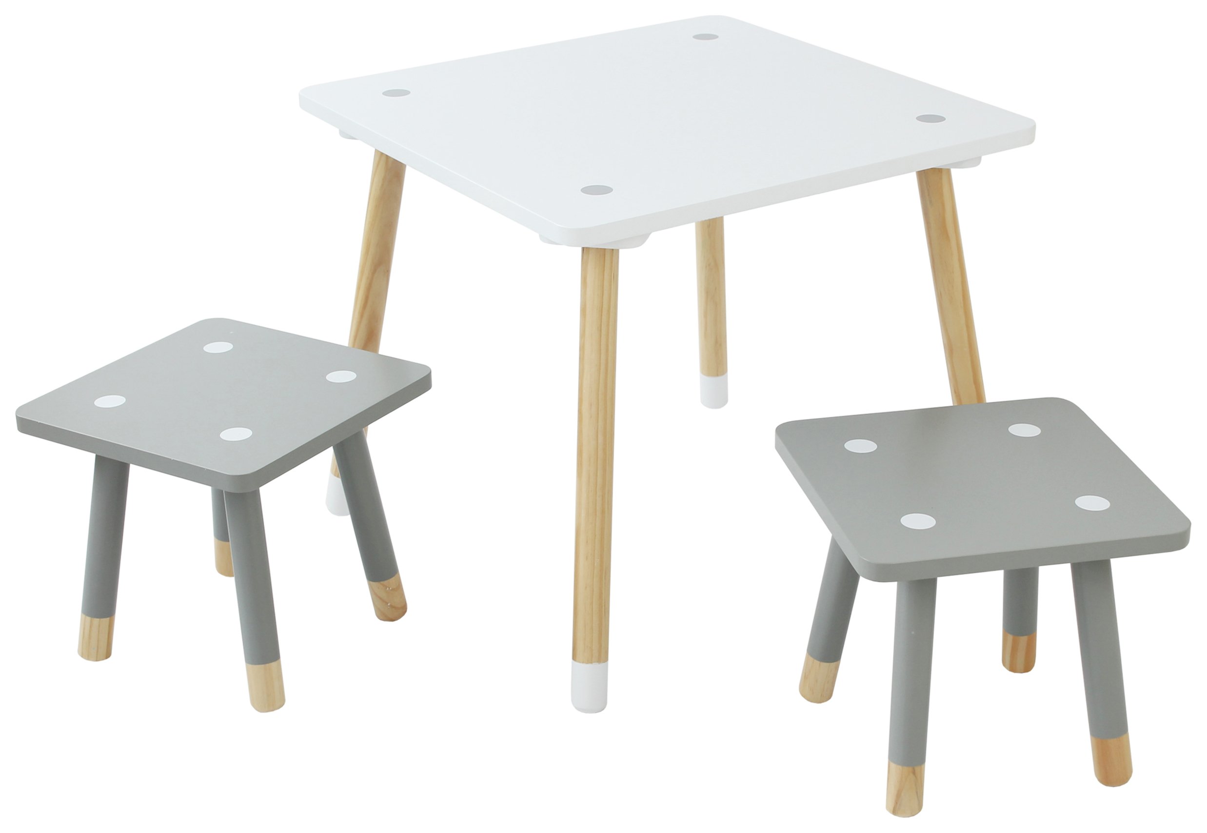 Argos Home Ellis White Kids Table & 2 Stools