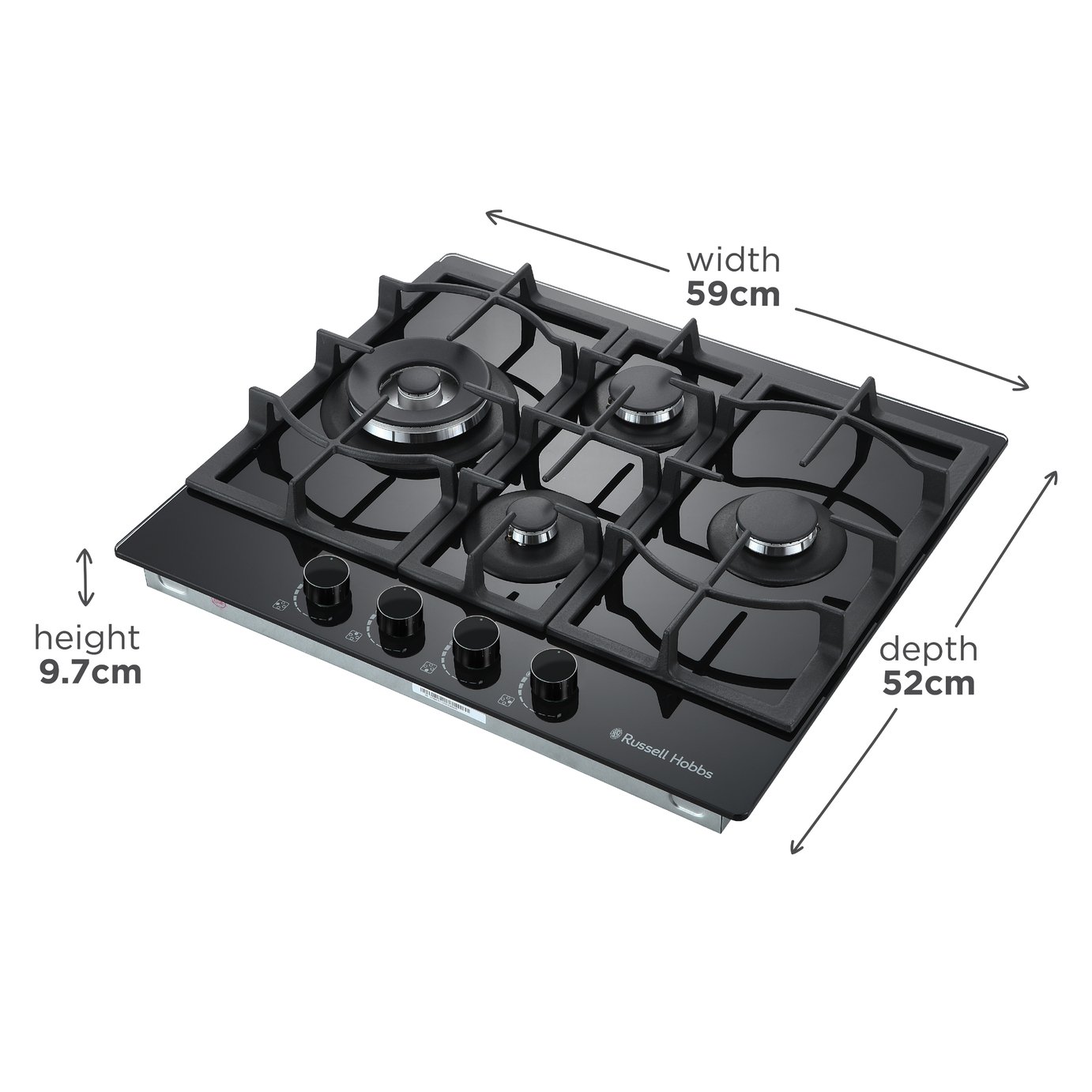 Russell Hobbs RH60GH403B Cast Iron Support Gas Hob Review