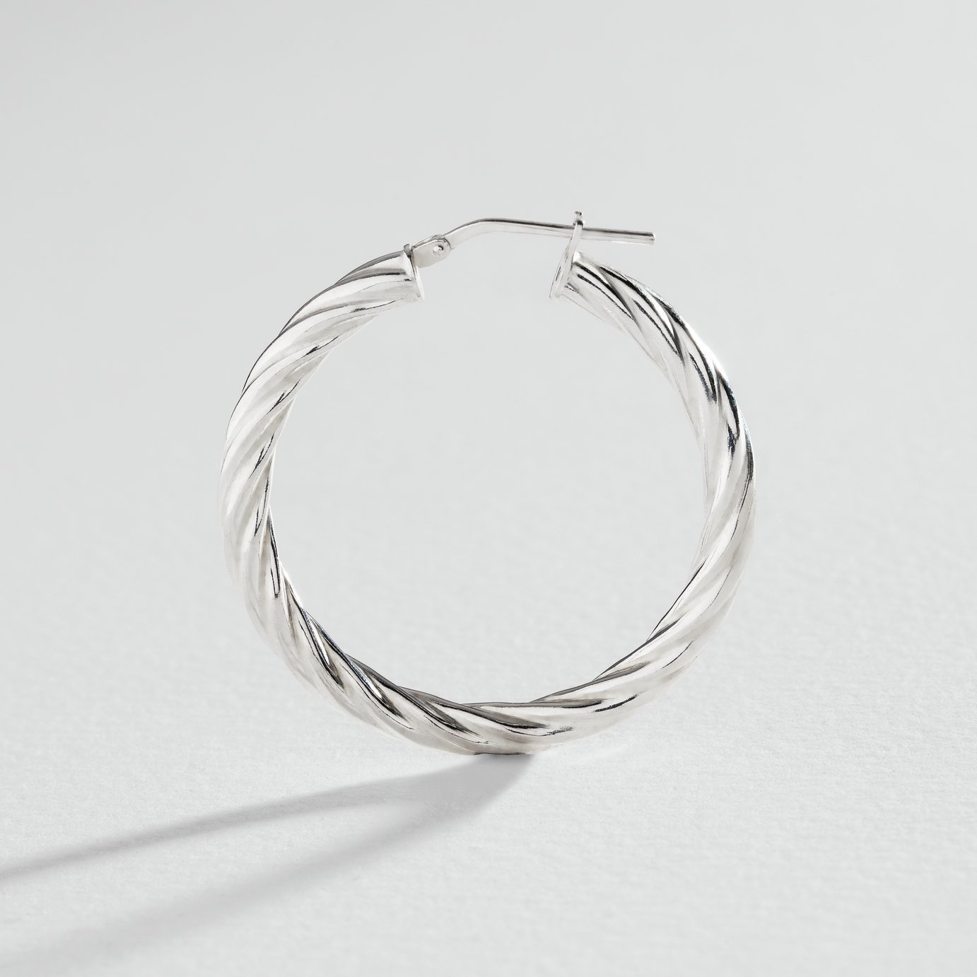 Charmsy 925 Sterling Silver Hoop Earrings for Women Italy