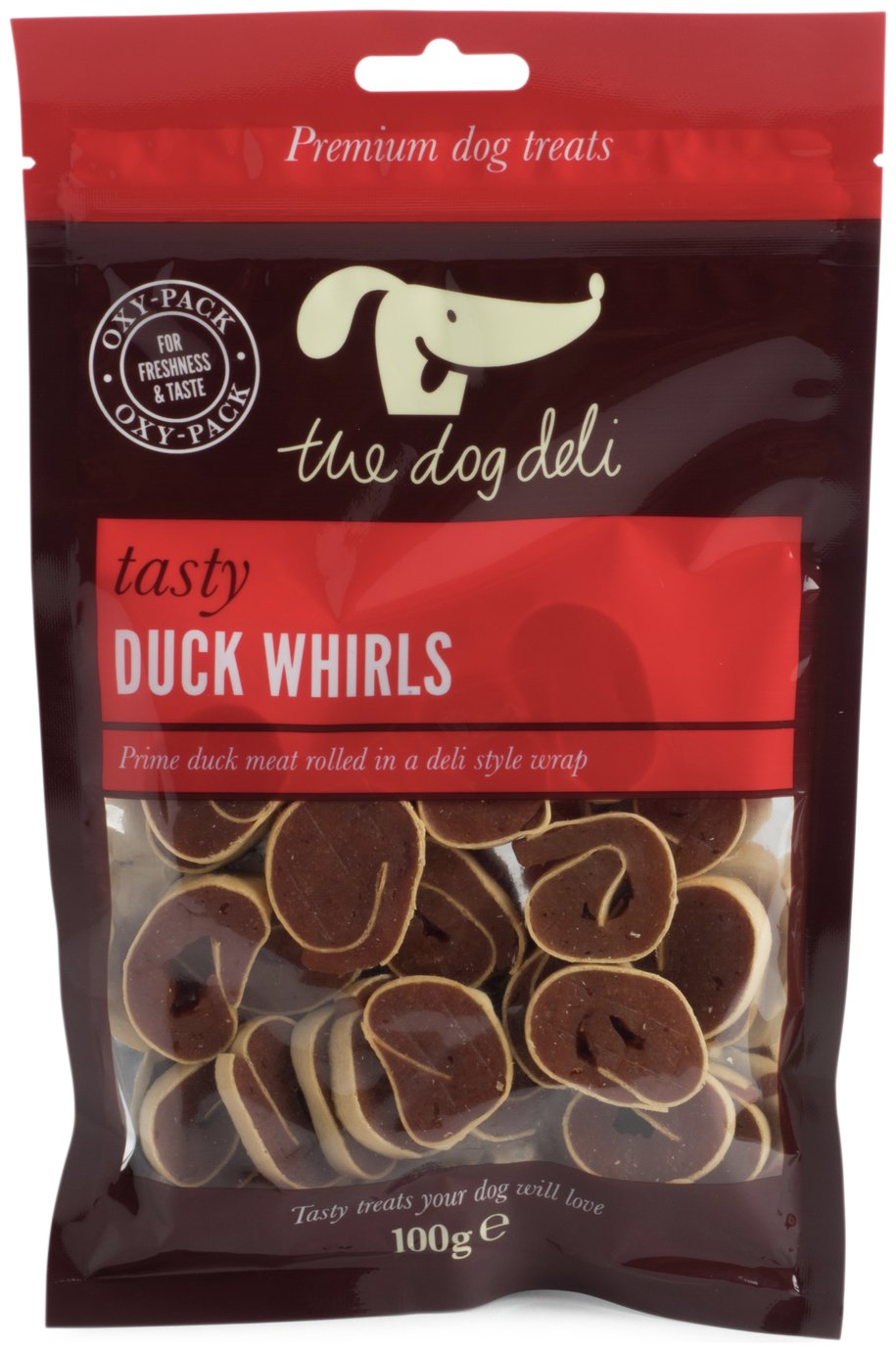 Petface 100g Pack of Duck Whirls - Pack of 5