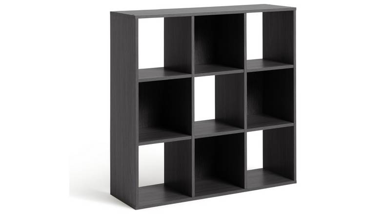 Buy Argos Home Squares 9 Cube Storage Unit Black Bookcases