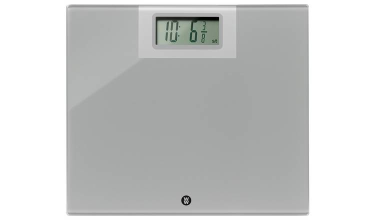 Buy Ww Extra Wide Glass Slim Bathroom Scale Silver Bathroom Scales Argos