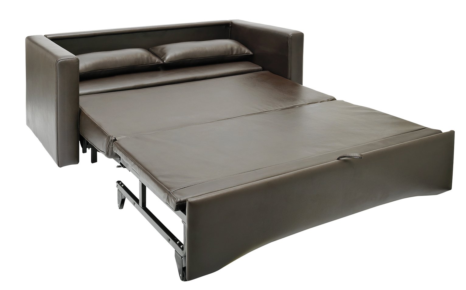 Argos Home Reagan 2 Seater Faux Leather Sofa Bed Dark Brown Reviews