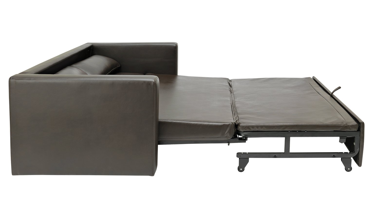 Argos Home Reagan 2 Seater Faux Leather Sofa Bed Dark Brown Reviews