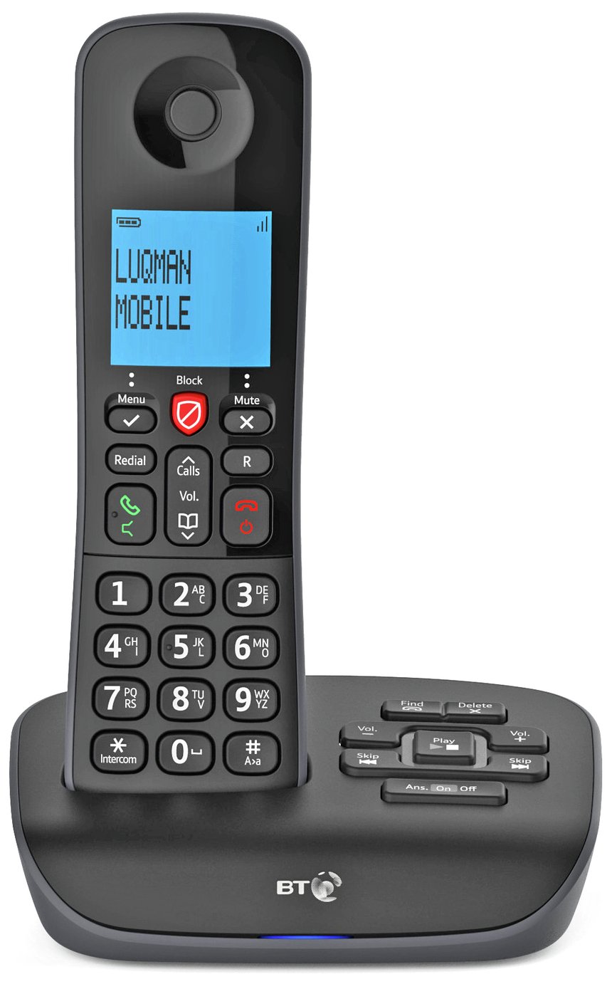 BT Essential Cordless Telephone with Answer Machine - Single