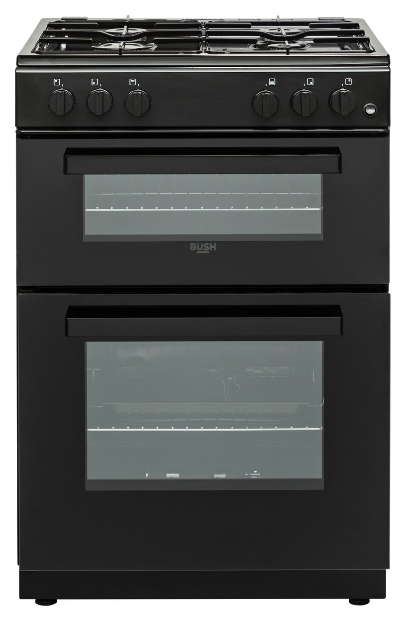 Bush BGC60DB 60cm Double Oven Gas Cooker - Black