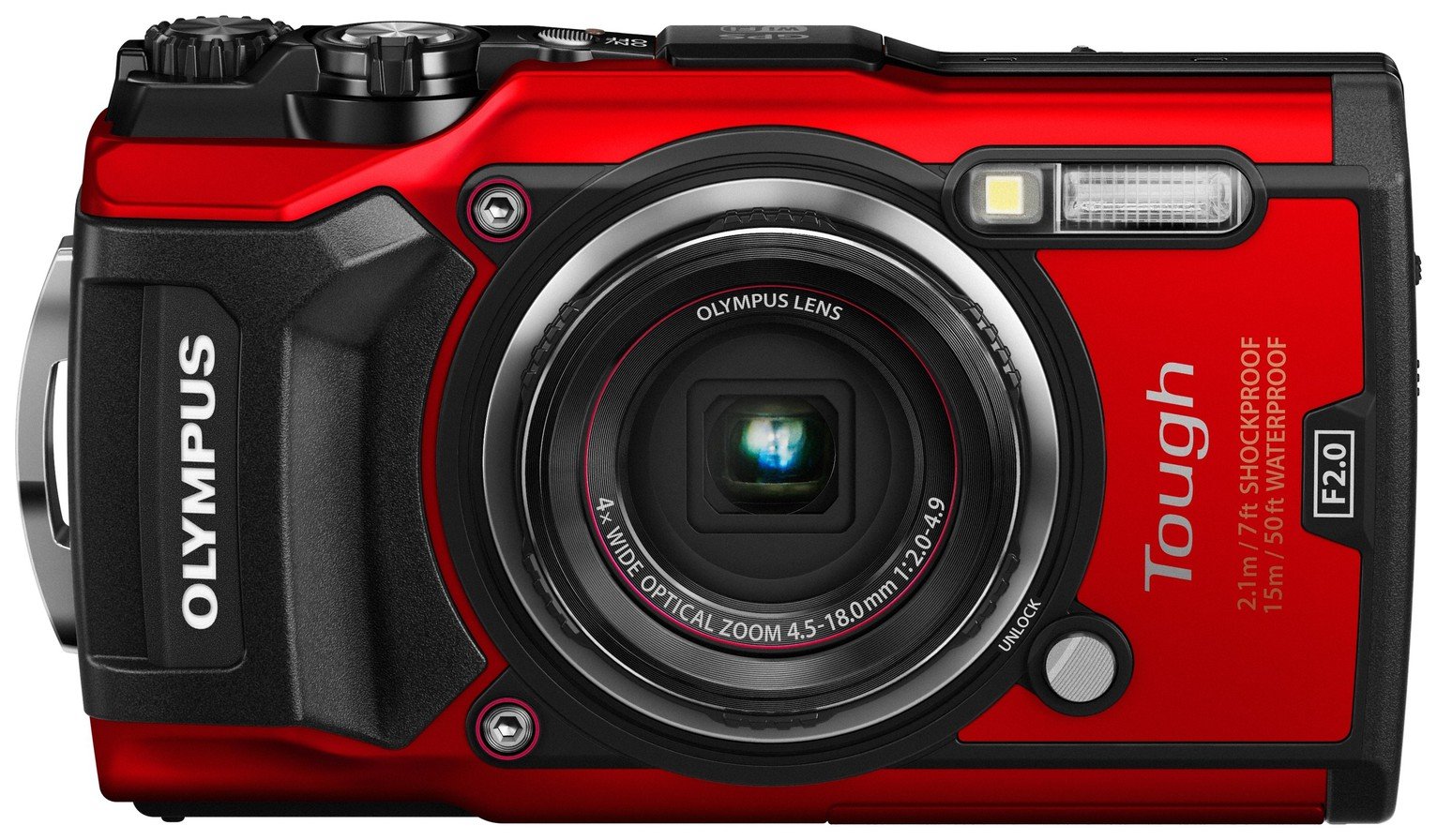 Olympus TG-5 12.1MP Waterproof Tough Camera - Red