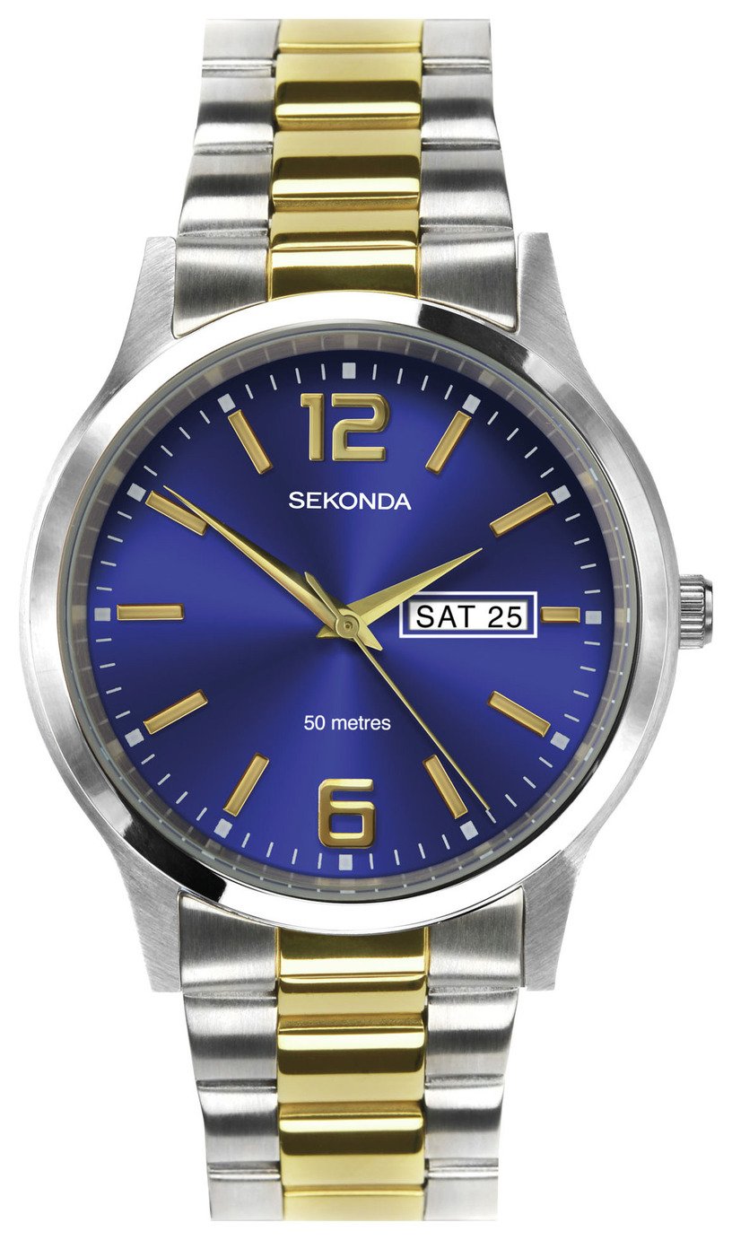 Sekonda Men's Two Tone Steel Bracelet Day and Date Watch review