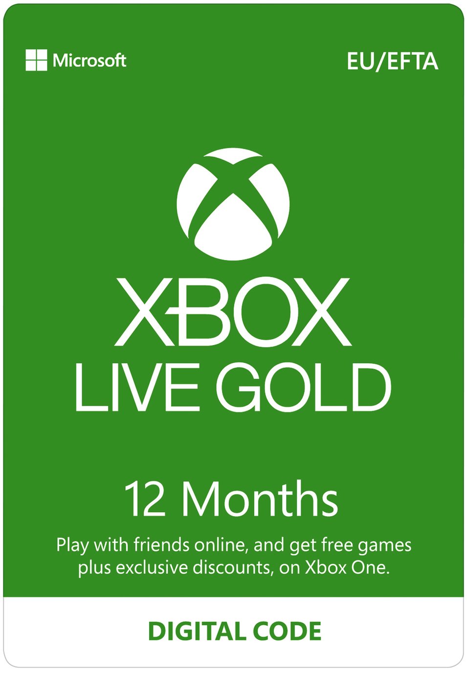 xbox live 12 month online code