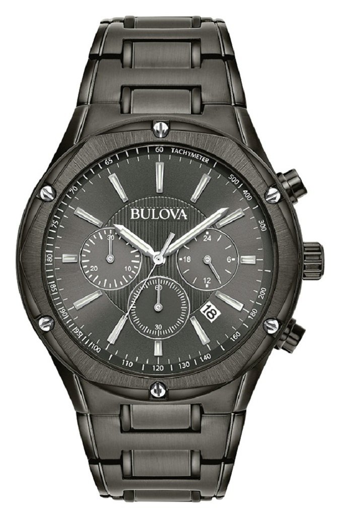 Bulova Men's Black Stainless Steel Chronograph Watch review