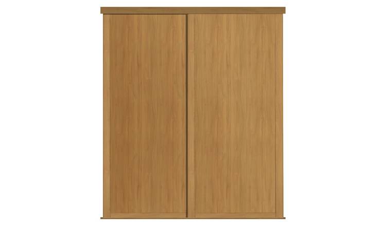 Buy Shaker Sliding Doors And Track W1145 Oak Frame Oak Panel Sliding Wardrobes Argos