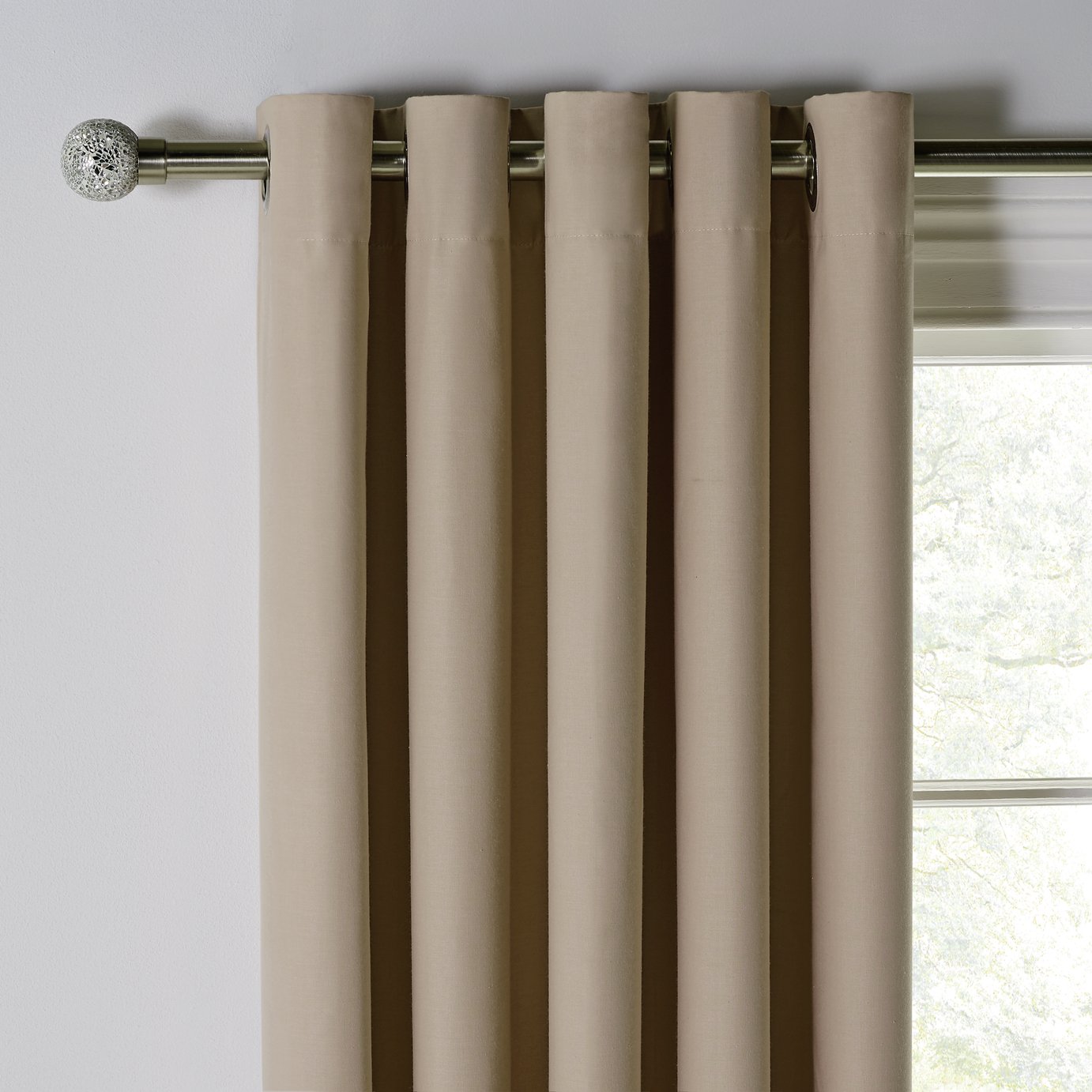 Argos Home Blackout Curtains - 117x183cm - Stone (8151841) | Argos ...