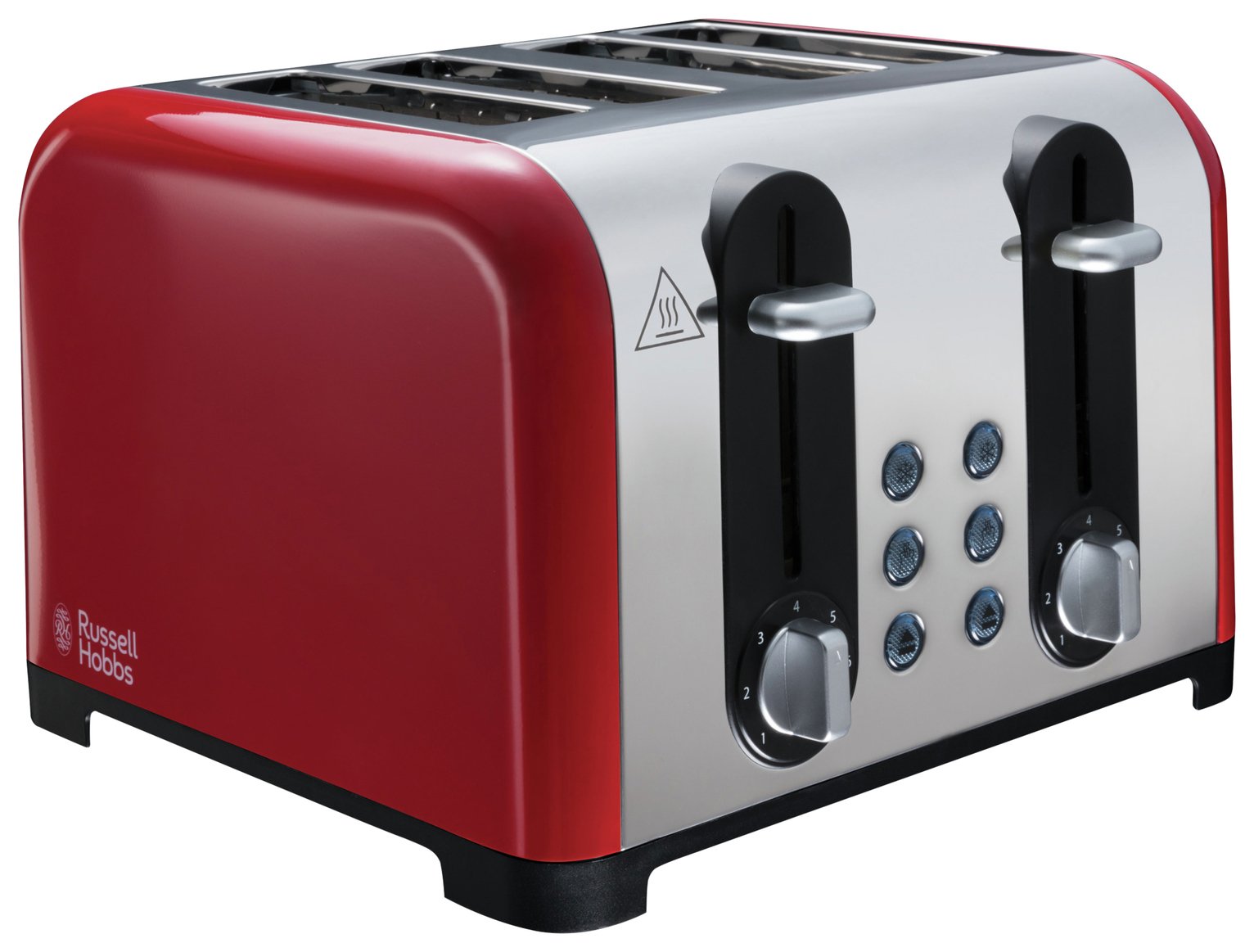 Russell Hobbs Worcester 4 Slice Red St/Steel Toaster 22406