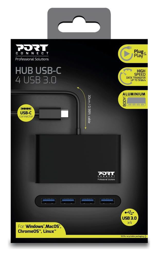 Port Connect 4 Port USB-C Hub