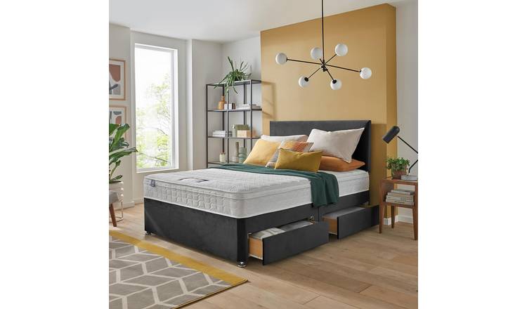 Silentnight Travis Kingsize 4 Drawer Divan Bed - Charcoal