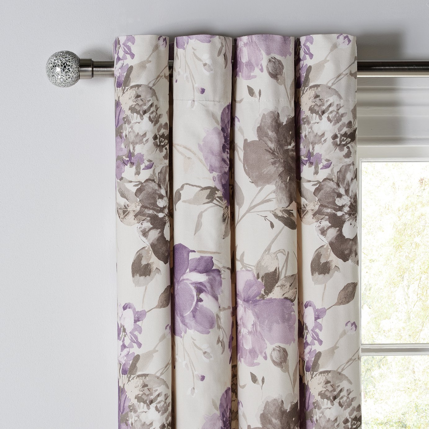 Argos Home Peony Lined Curtains 117x137cm