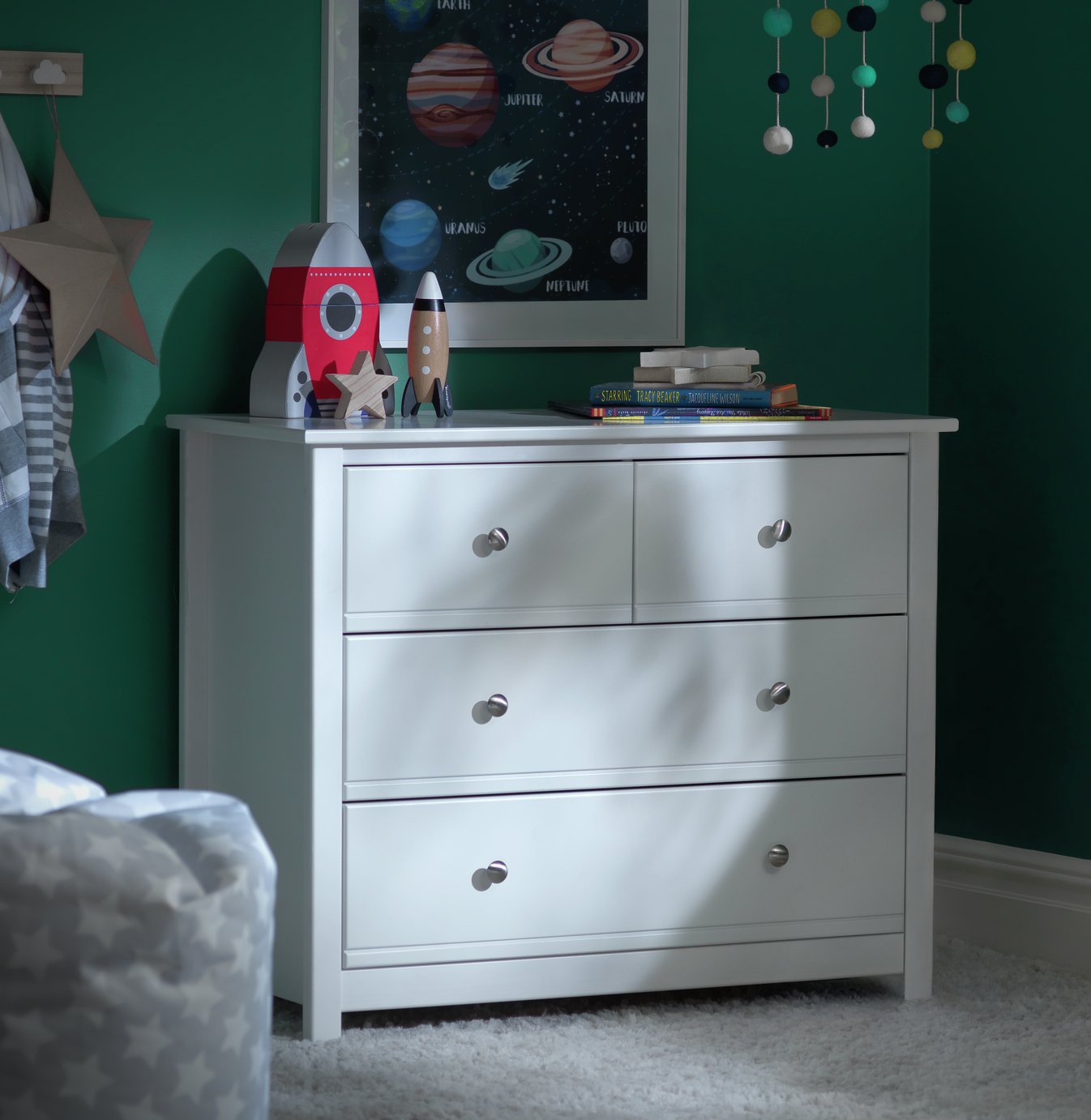 Habitat Brooklyn 2 2 Chest of Drawers - White