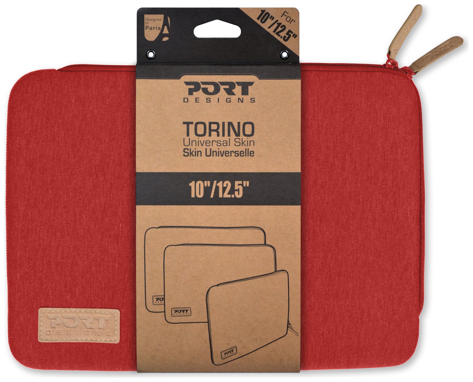 Port Designs Torino 10-12.5 Inch Laptop Sleeve - Red
