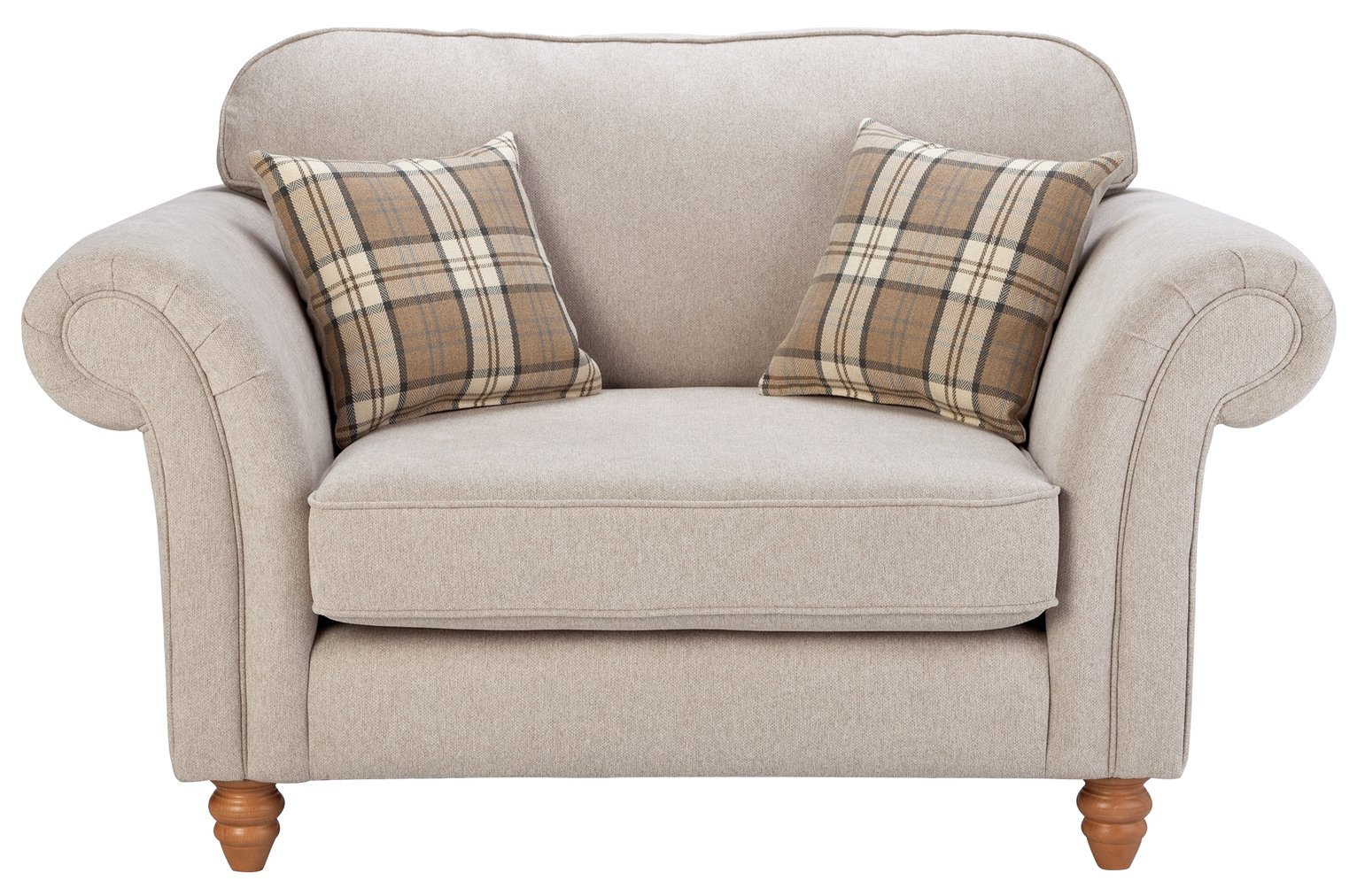 Argos Home New Windsor Fabric Cuddle Chair - Beige