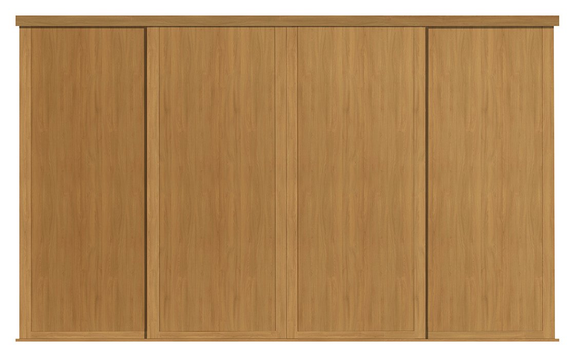 Shaker Sliding Doors and track W229 Oak Frame Oak Panel