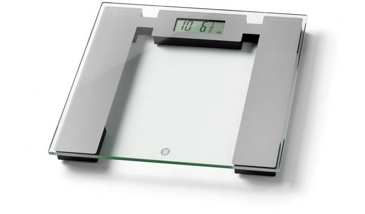 WW Ultra Slim Glass Digital Bathroom Scales - Silver