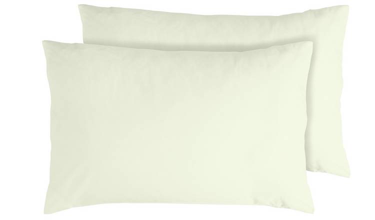 Buy Habitat Egyptian Cotton Standard Pillowcase Pair - Cream ...