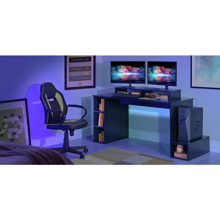 Argos Home Gaming Desk - Black 0