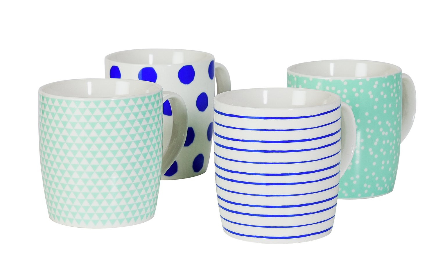 Argos Home Set of 4 Patterned Mugs - Multicoloured