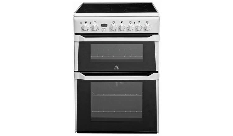 Indesit ID60C2 60cm Double Oven Electric Cooker - White