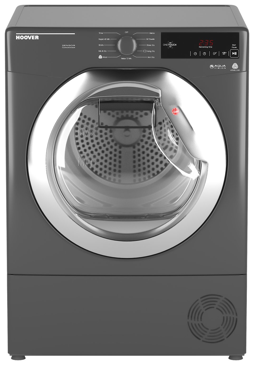 Hoover DXC9TCER 9KG Spin Condenser Tumble Dryer - Graphite