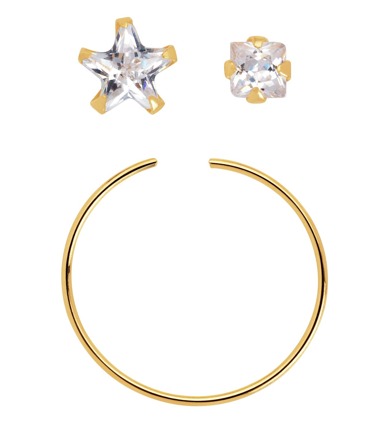 State of Mine 9ct Yellow Gold CZ Nose Stud & Hoop Review