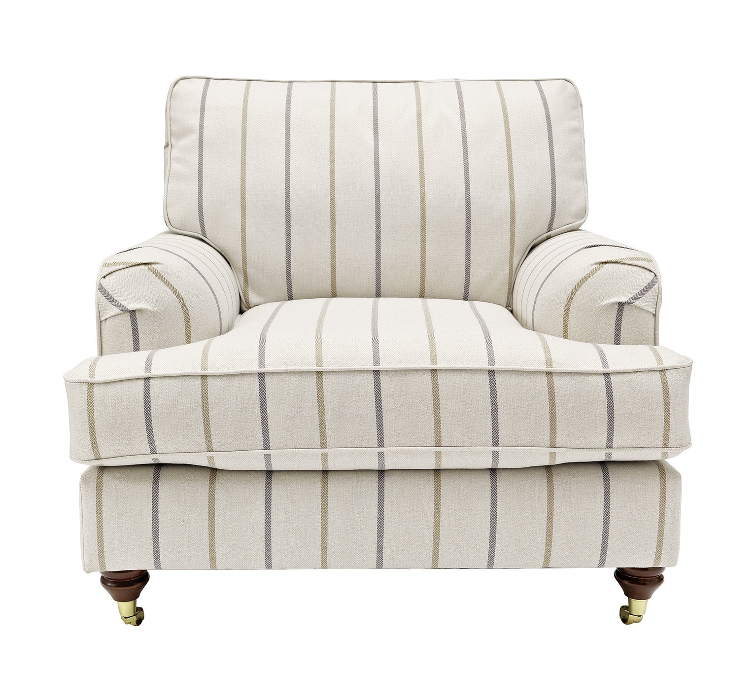 Argos Home Abberton Tweed Fabric Armchair - Natural Stripe