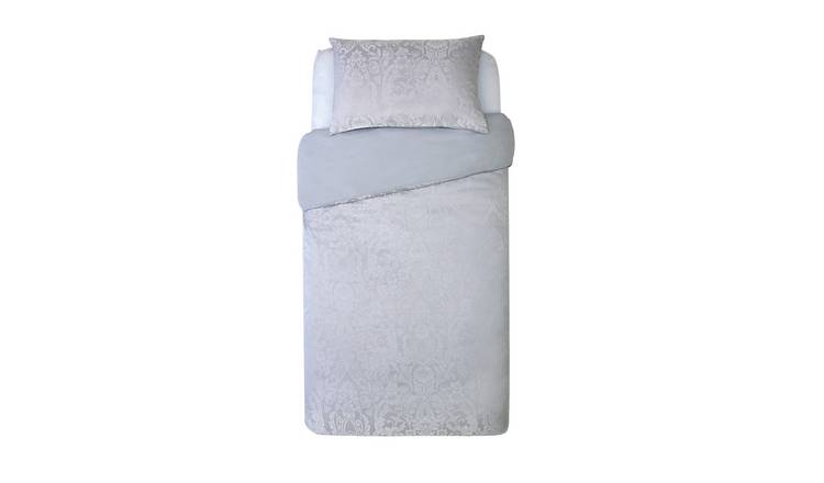 Buy Argos Home Grey Damask Jacquard Bedding Set Single