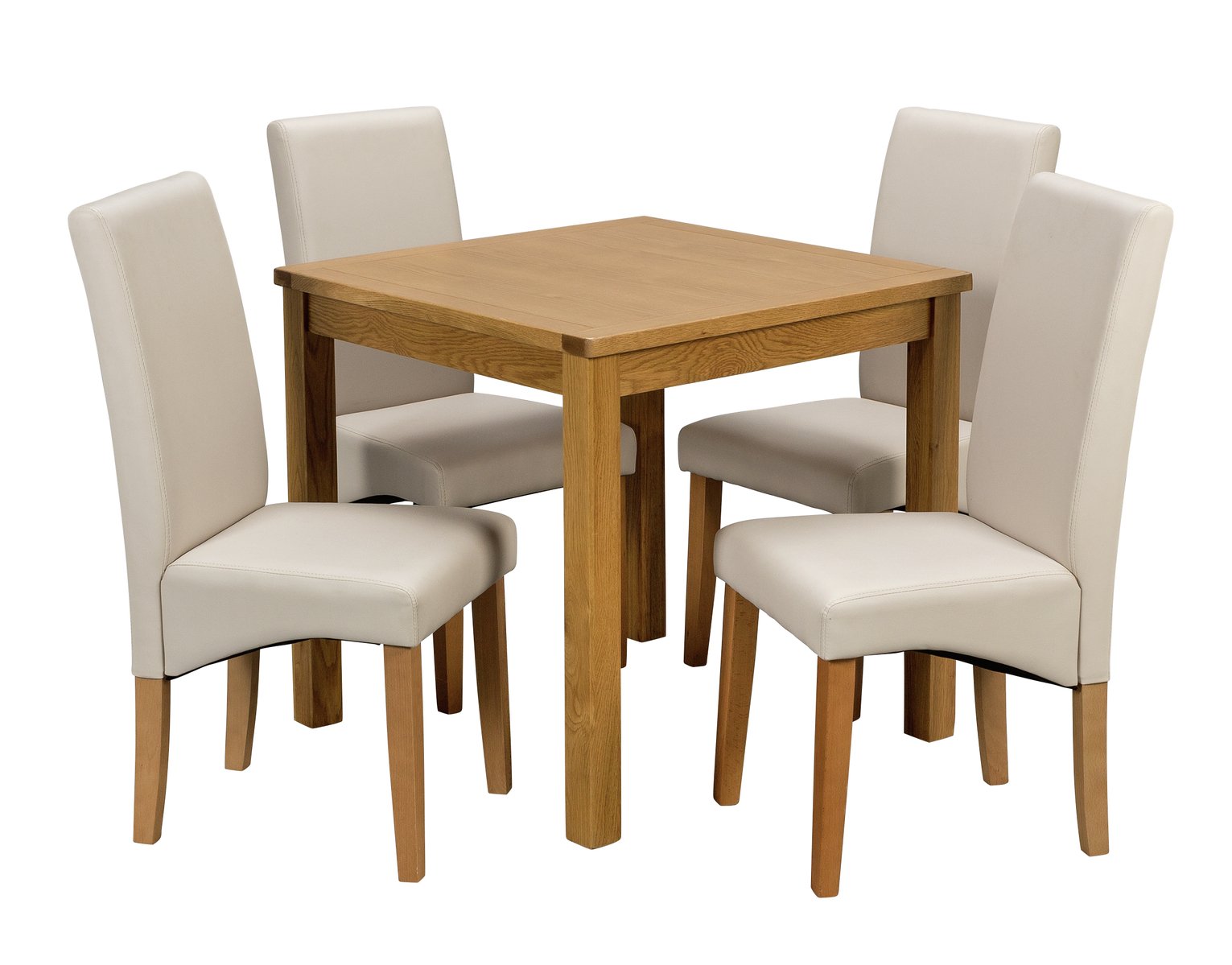 Argos Home Ashwell Dining Table and 4 Chairs - Cream