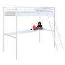 Buy Argos Home Riley White High Sleeper Bed Frame with Desk | Kids beds ...